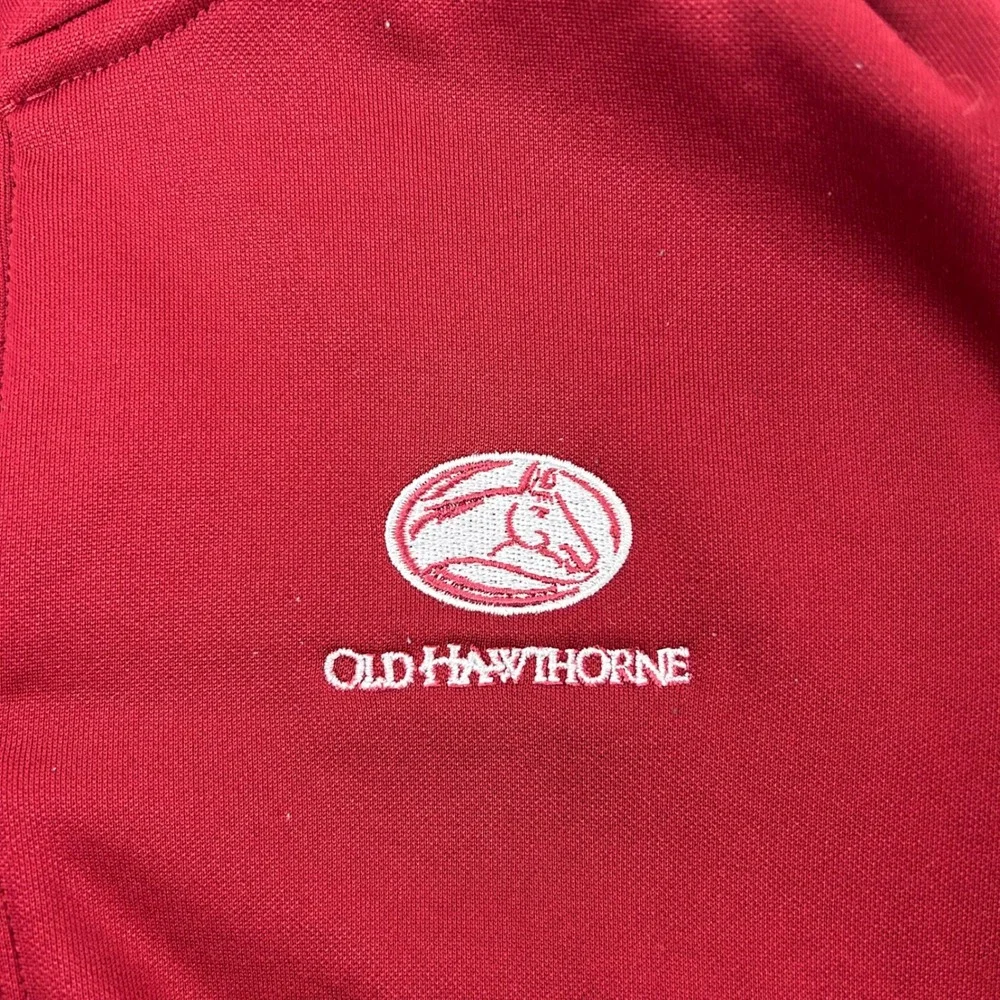 Nike Golf Pullover‎ Womens M Red Therma-FIT Quarter Zip Old Hawthorne 483707-651